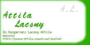 attila lacsny business card